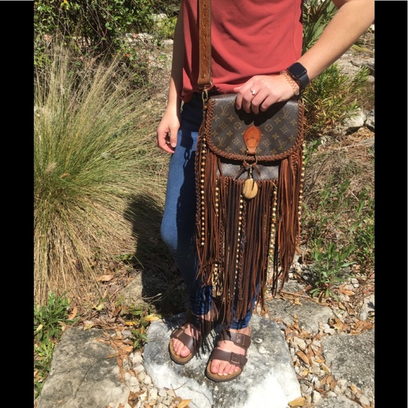 Louis Vuitton Handbags - SOLD-do not buy—Boho vintage fringe Louis Vuitton